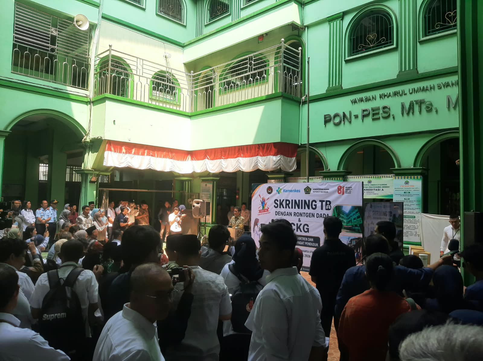 Polsek Metro Penjaringan Pastikan Kick Off Skrining TB dan Cek Kesehatan Gratis Berjalan Kondusif