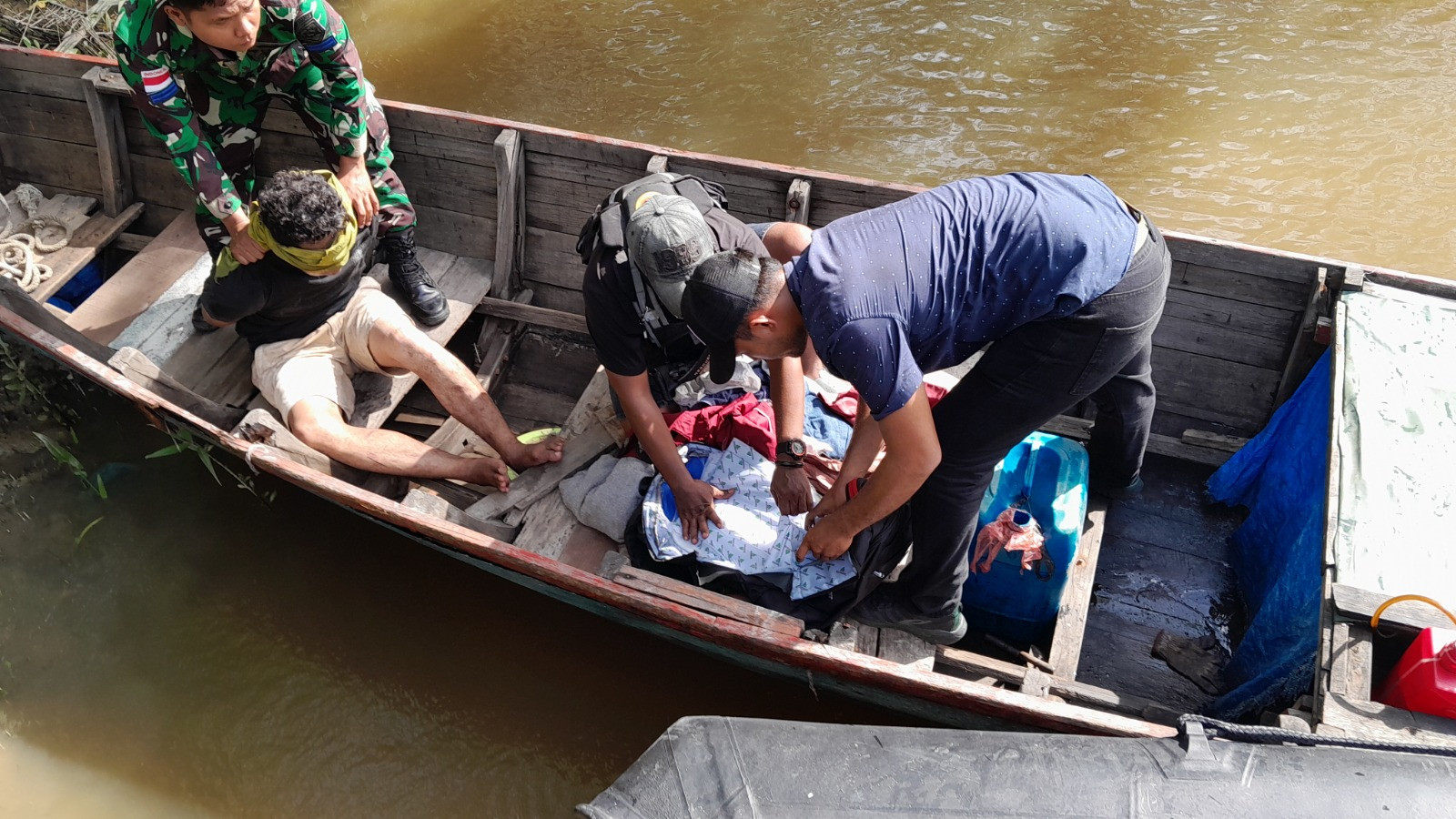 Tim Gabungan Lanal TBA dan Tim Intelmar Lantamal I Berhasil Gagalkan Penyelundupan Narkotika Jenis Shabu di Perairan Muara Sungai Asahan