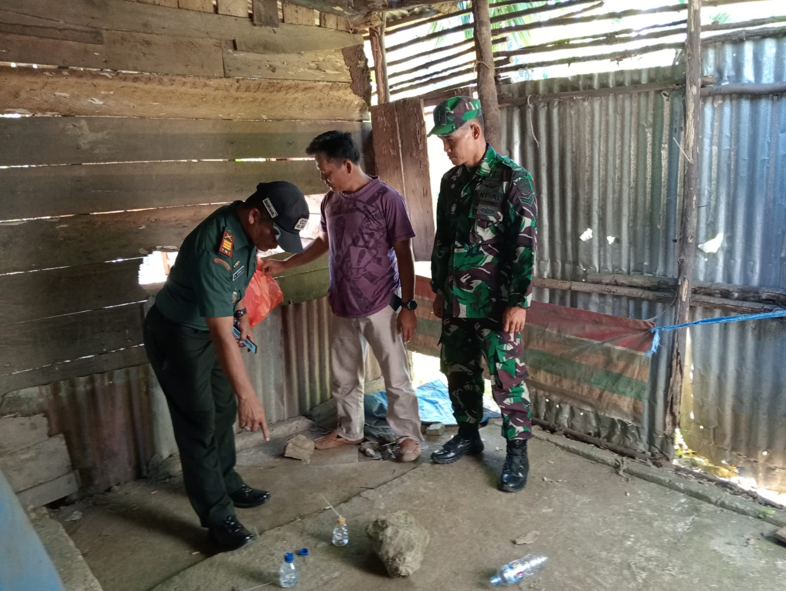 Danramil 01/B.Toru Pimpin Penggerebekan Lokasi Tempat Transaksi Narkoba