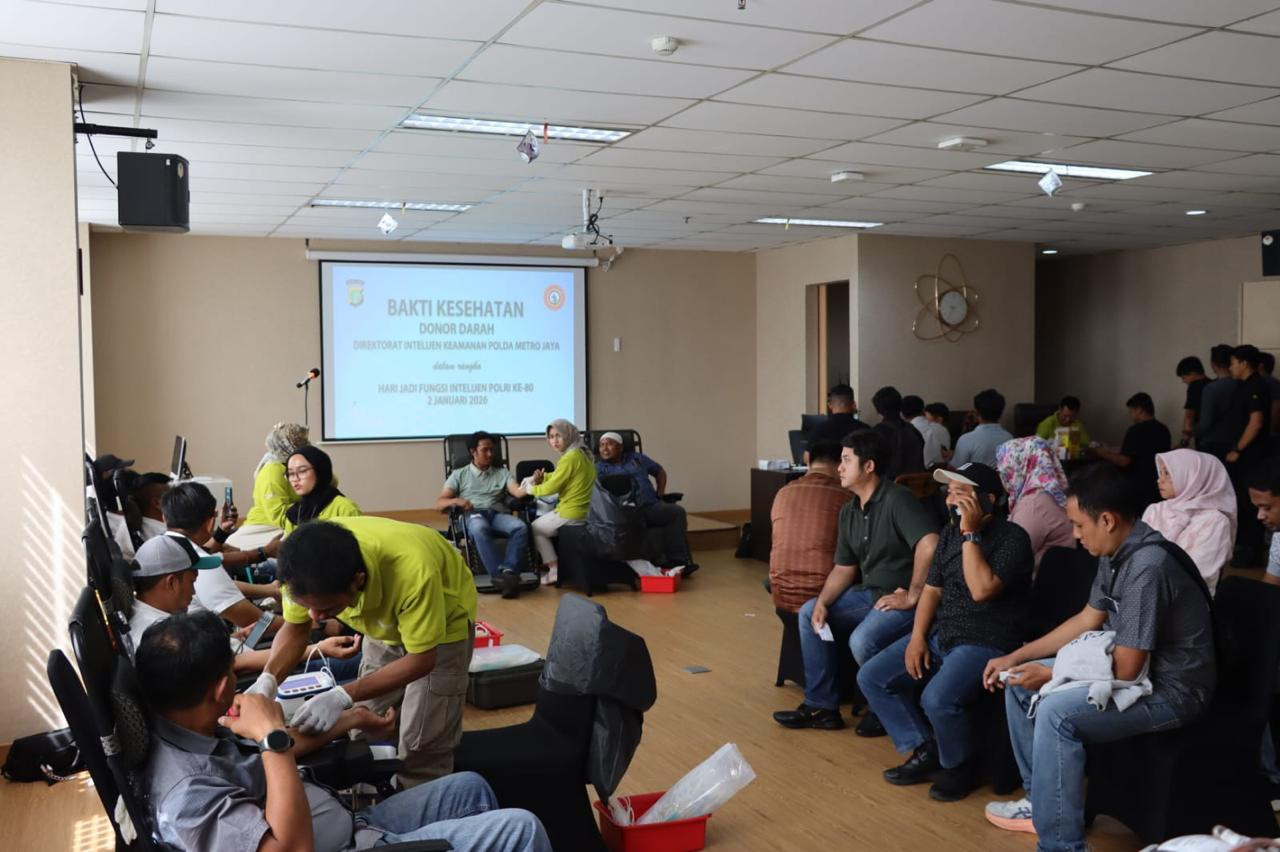 Peringati Hari Jadi Intelkam ke-80, Ditintelkam Polda Metro Jaya Gelar Donor Darah