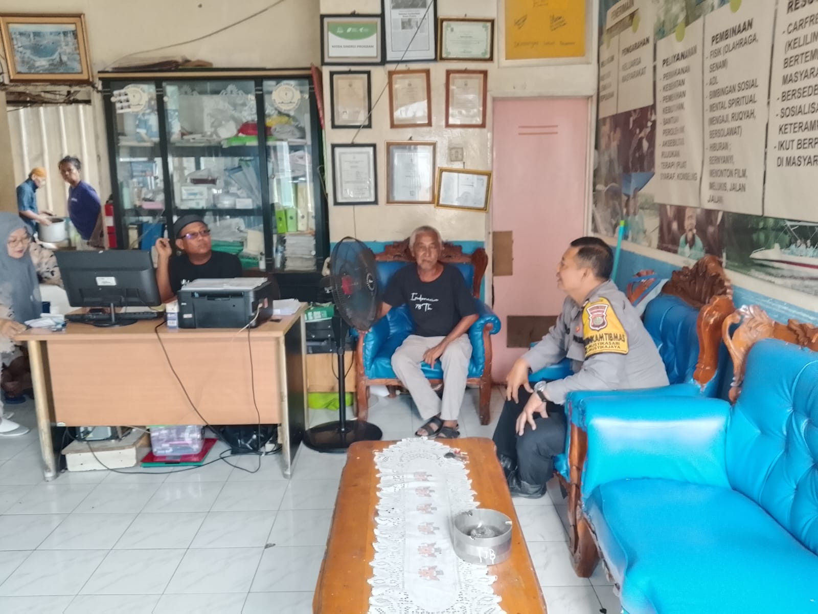BHABINKAMTIBMAS KUNJUNGI YAYASAN JAMRUD BIRU, AJAK PERKUAT KAMTIBMAS