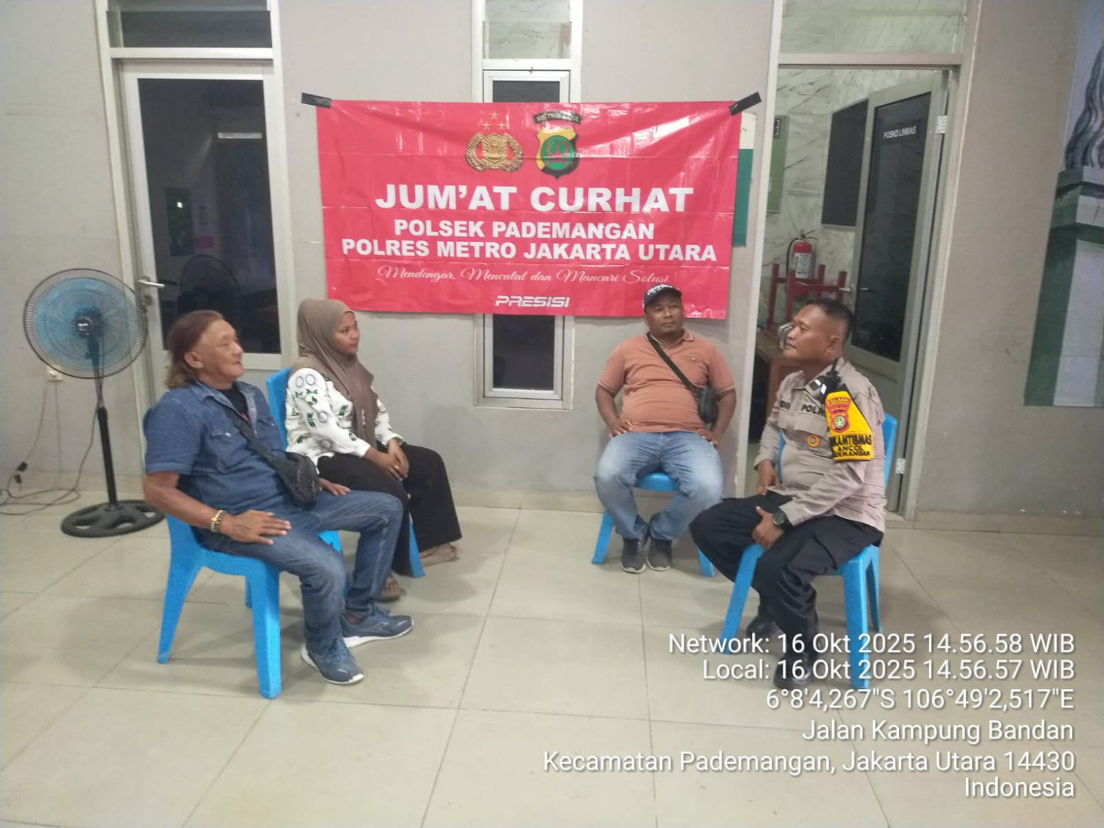 Polsek Pademangan Gelar Jumat Curhat, Warga RW 04 Ancol Sampaikan Aspirasi Soal Keamanan Lingkungan