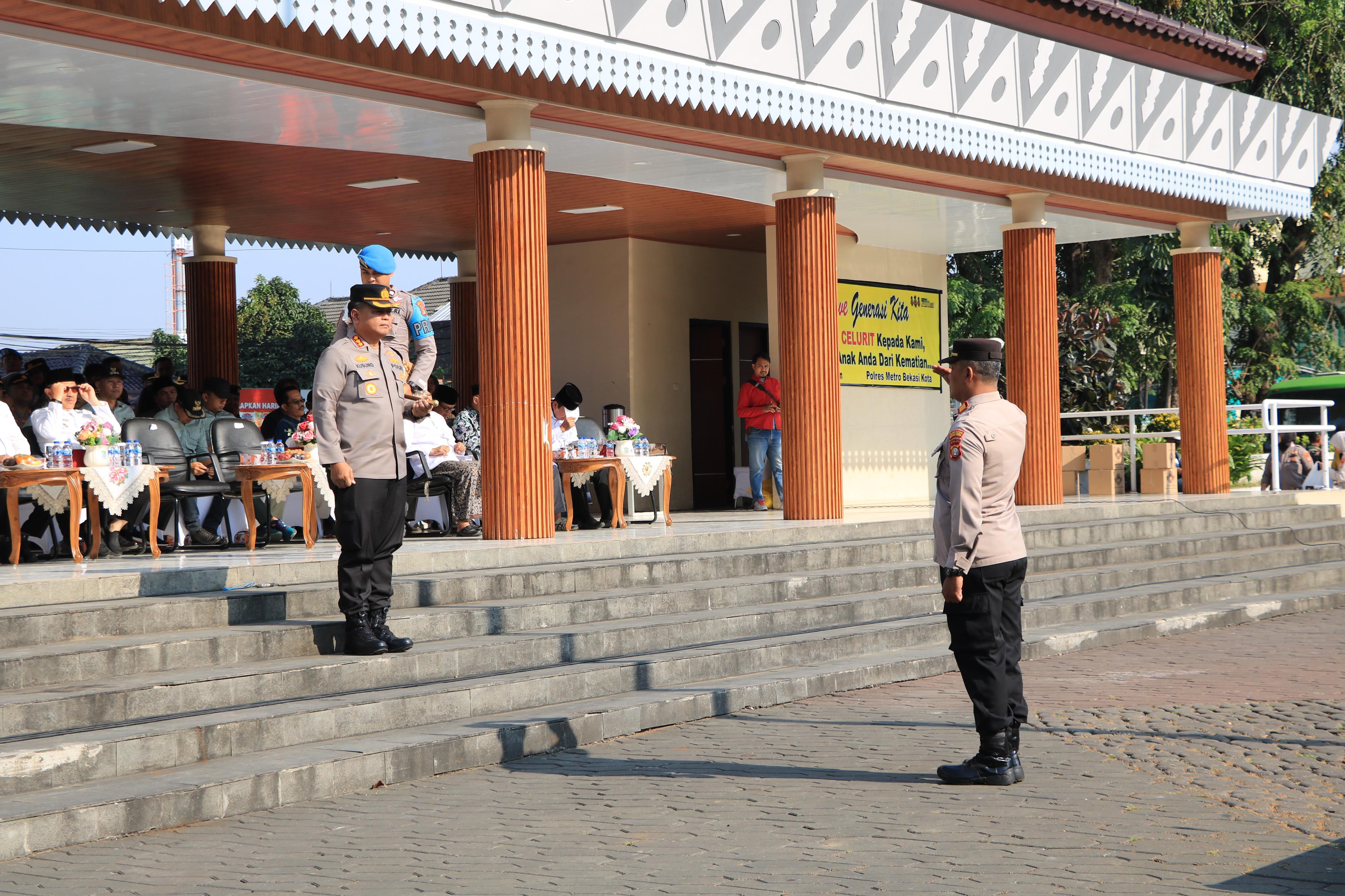 Perkuat Potensi Masyarakat, Kapolres Pimpin Apel Kebangsaan "Jaga Bekasi" Menuju Indonesia Emas