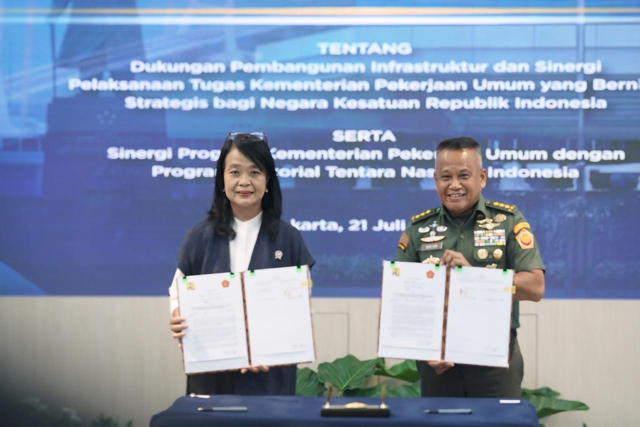 TNI dan Kementerian PU Teken Nota Kesepahaman Dukungan Pembangunan Infrastruktur