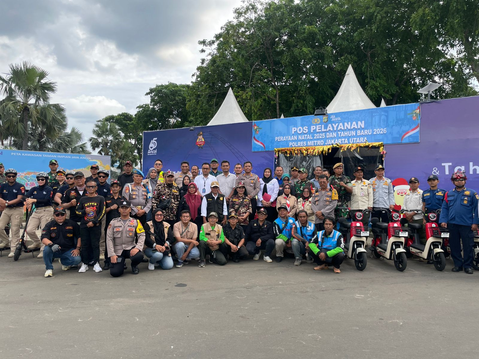 Polda Metro Jaya Tinjau Pos Pelayanan Natal dan Tahun Baru di Ancol