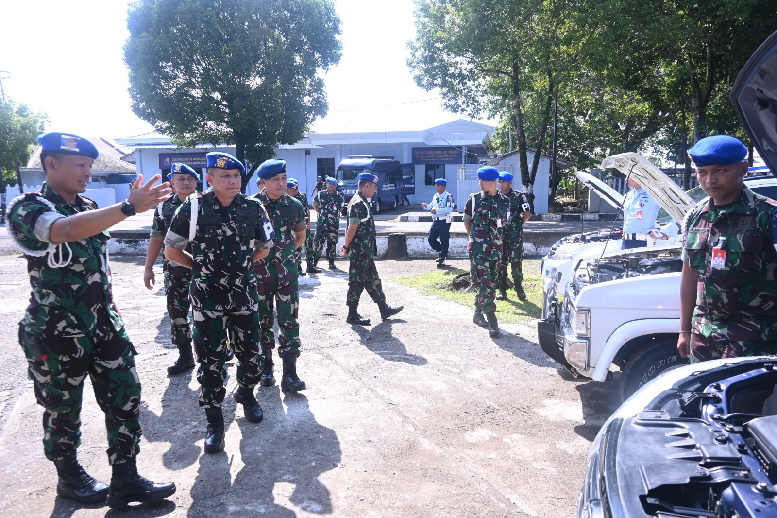 Laksanakan Binpomau, Danpuspomau Tinjau Kesiapan Satpom Lanud Sultan Hasanuddin