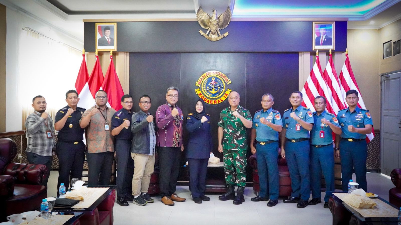 Perkuat Keamanan Maritim, Dankodaeral IX Terima Audiensi Kakanwil Direktorat Jenderal Bea dan Cukai Maluku