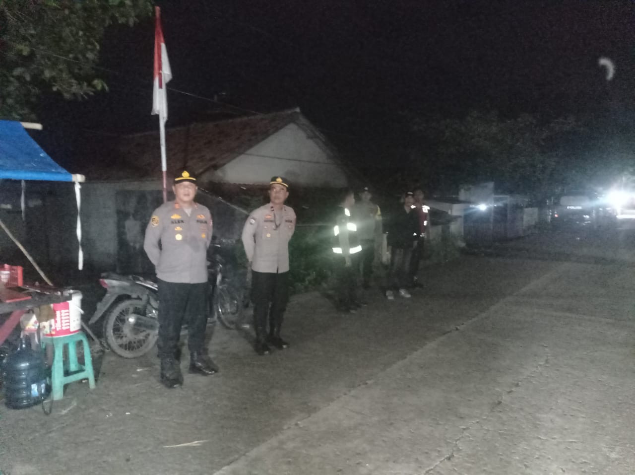 Kapolsek Cabangbungin Gelar Patroli Jaga Kamtibmas Dini Hari, Situasi Kondusif