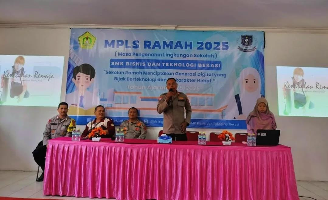 Polsek Bekasi Selatan Gelar Penyuluhan Hukum dan Kenakalan Remaja di SMK BISTEK Bekasi