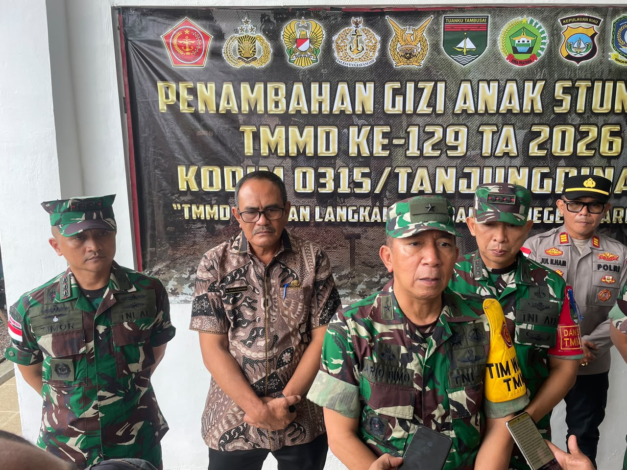 Danlanal Bintan Hadiri Kunjungan Tim Wasev TMMD Ke-129 TA. 2026 Kodim 0315/Tanjungpinang