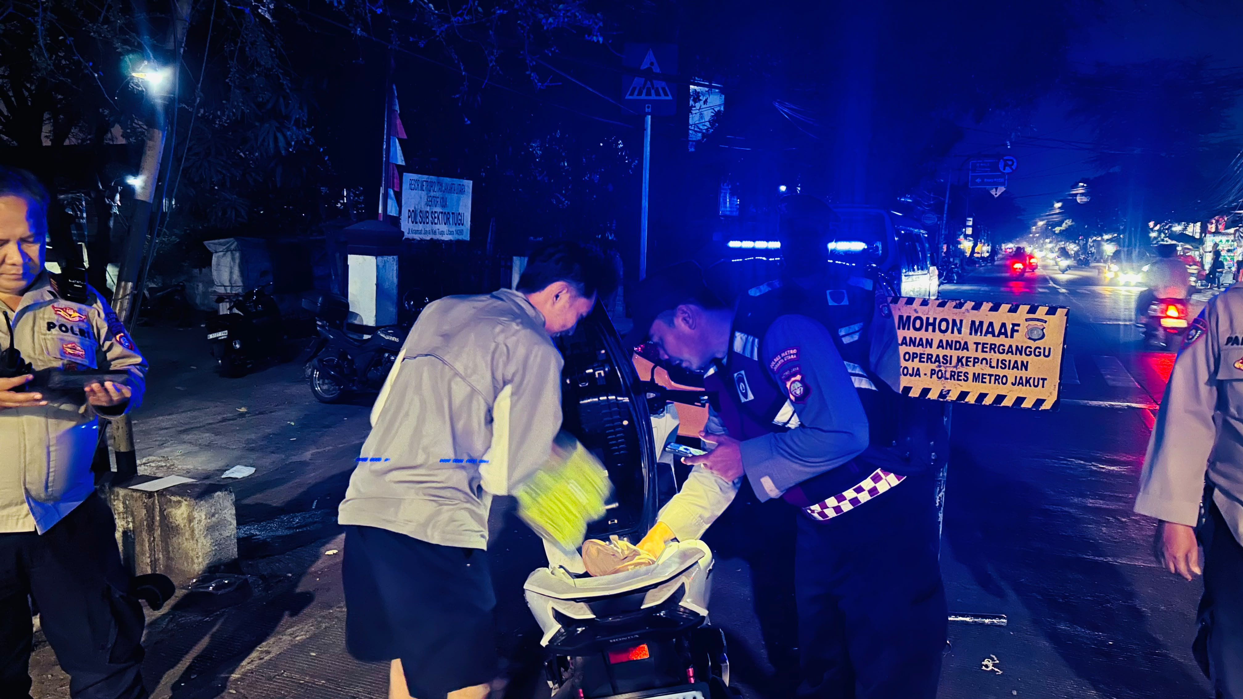 Polsek Koja Tingkatkan Patroli KRYD, Sasar Titik Rawan Tawuran dan Kejahatan Jalanan