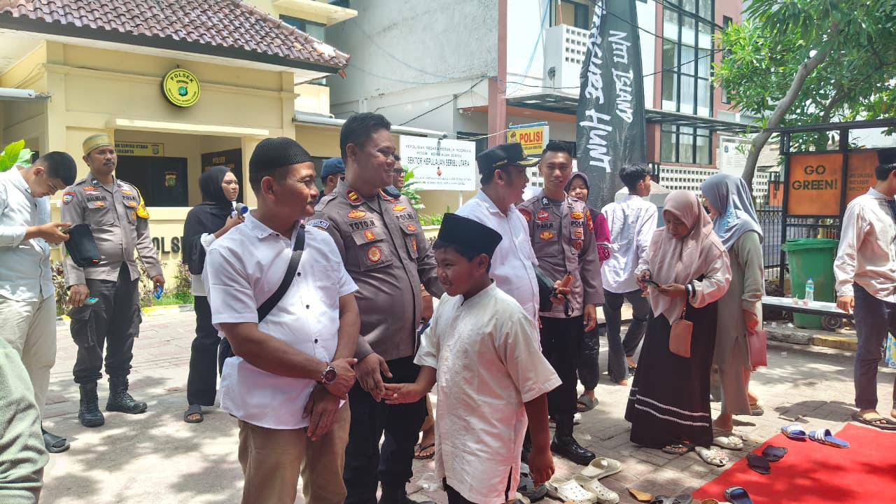 Santunan 181 Anak Yatim di Kepulauan Seribu Utara, Polsek dan Antheia Project Hadirkan Kebahagiaan di Pagi Pulau