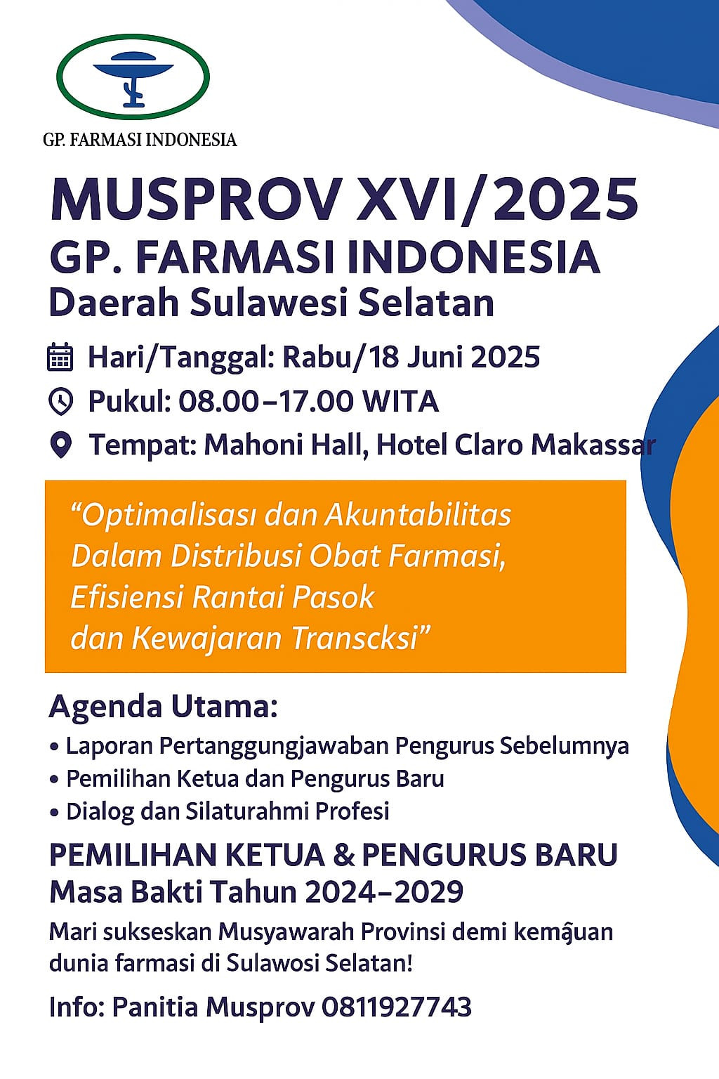 Hadiri dan Sukseskan Musprov XVI/2025 Gabungan Perusahaan Farmasi Indonesia Daerah Sulawesi Selatan