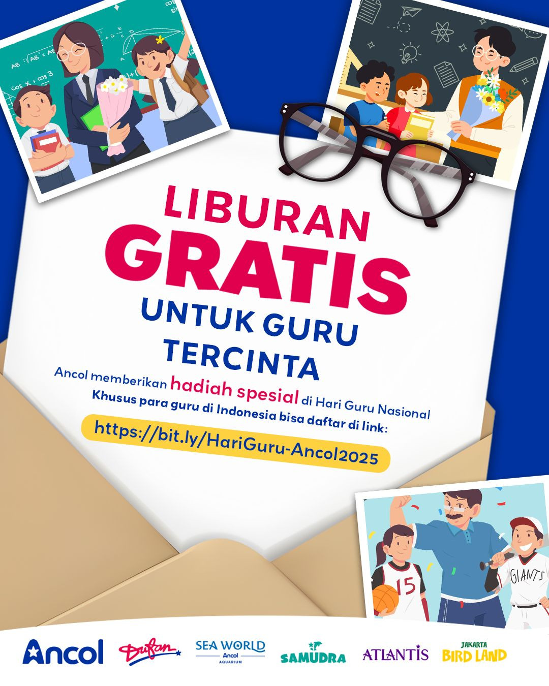Ancol Beri Tiket Gratis untuk Guru pada Hari Guru Nasional 2025