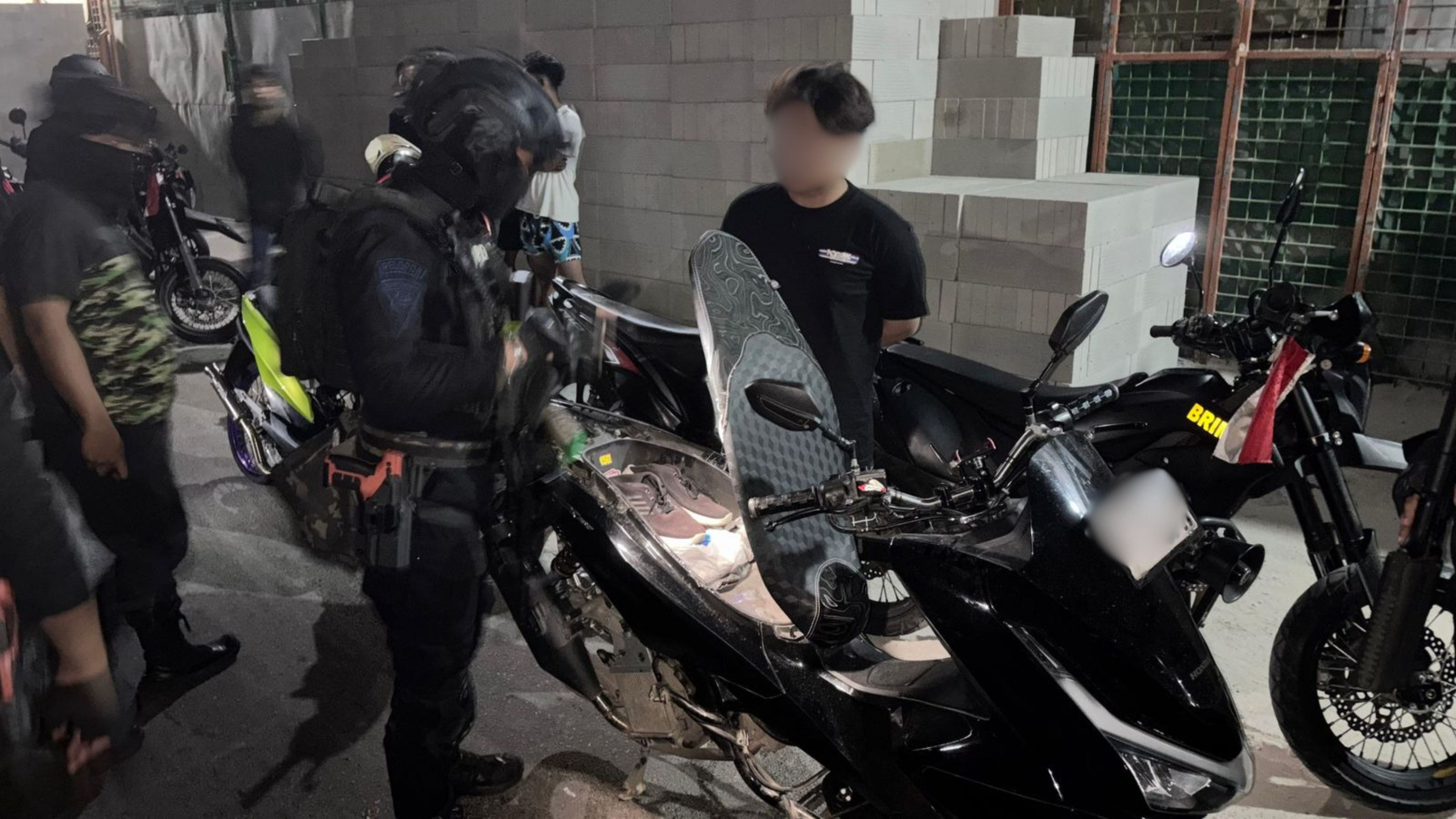 Patroli Brimob PMJ Amankan 3 Remaja Diduga Hendak Balap Liar di Bekasi