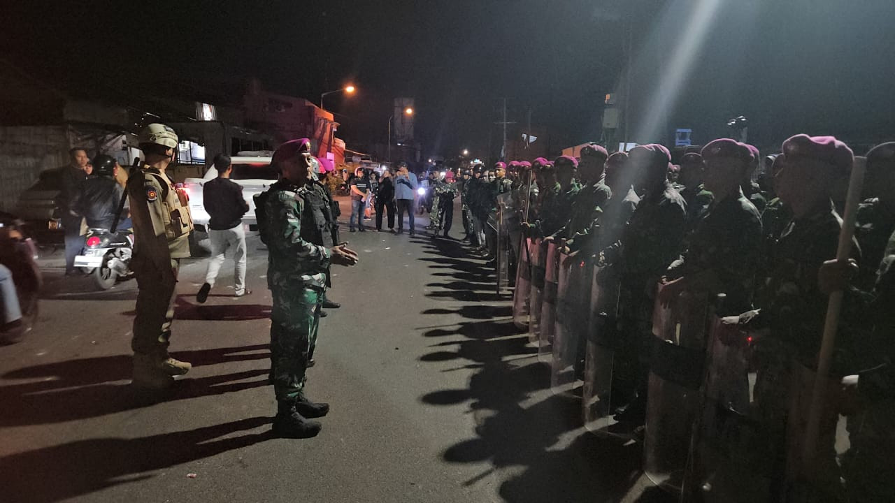 Dukung Situasi Keamanan Yang Kondusif, Lantamal I Berikan Perbantuan Pengamanan Tawuran Antar Warga di Belawan