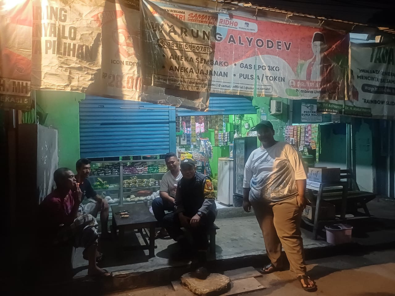 Bhabinkamtibmas Kranji Polsek Bekasi Barat Giatkan Patroli Sat. Kamling