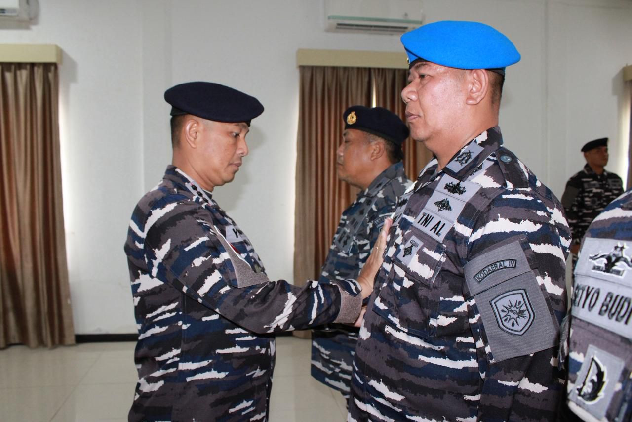 Danlanal Ranai Kukuhkan Jabatan Pasintel, Dandenpomal, dan Komandan KAL Pulau Bungaran