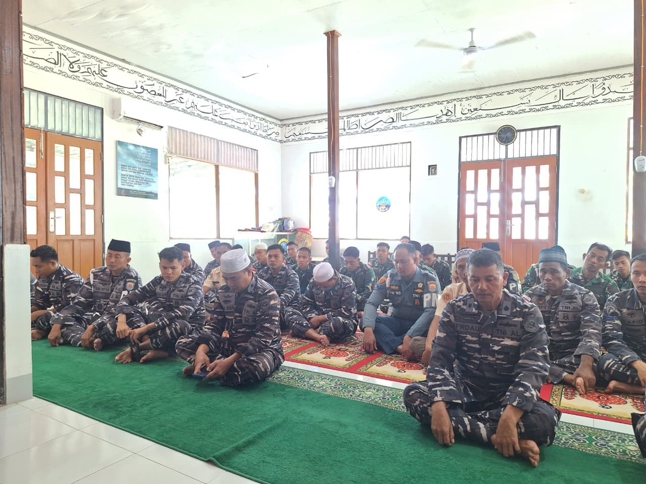Danlanal Simeulue Beserta Prajurit Laksanakan Do'a Bersama Dalam Rangka Memperingati HUT Ke-80 RI