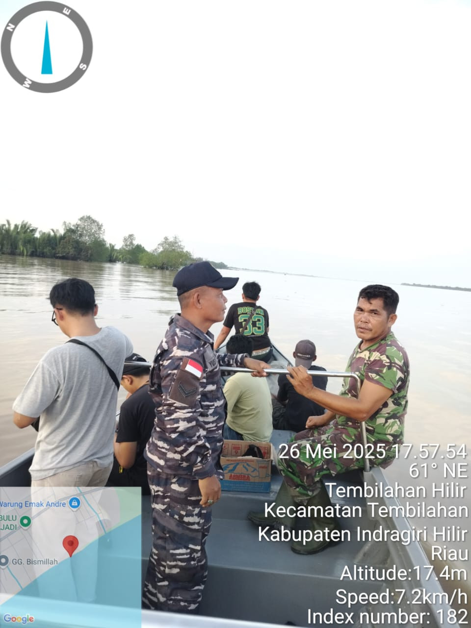 TNI Angkatan Laut Bersama Tim SAR Gabungan Berhasil Temukan Mayat Korban Kecelakaan Laut di Perairan Batang Kuantan Indragiri Hilir