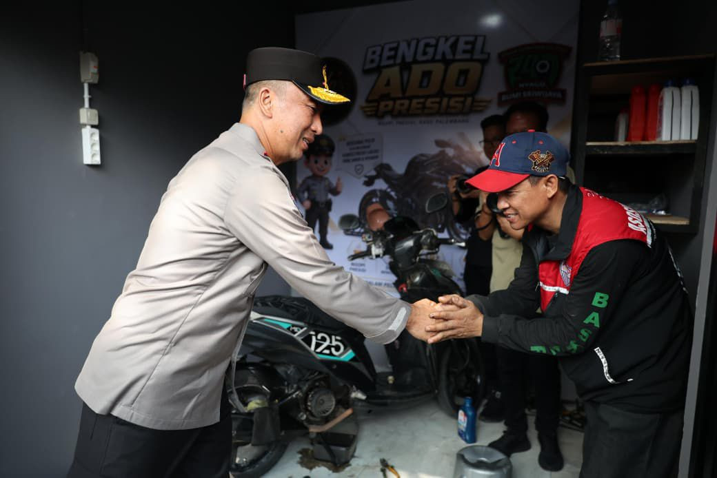Resmikan Kedai ADO Presisi, Kapolda Sumsel: Driver Ojol Mitra Jaga Kamtibmas