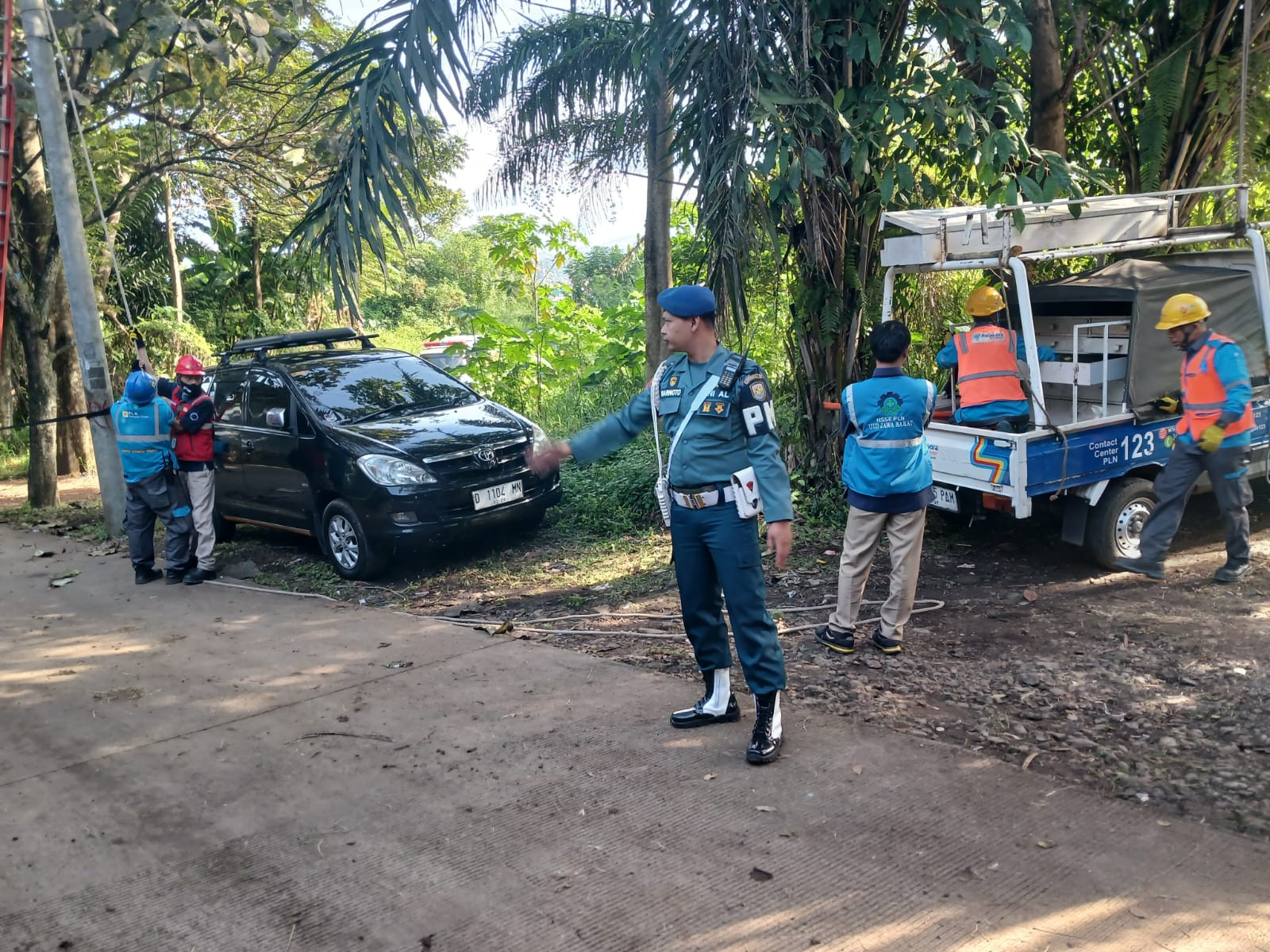 Denpomal Lanal Bandung Ikut Serta Pamdalalin Giat Latihan Penanggulangan Bencana