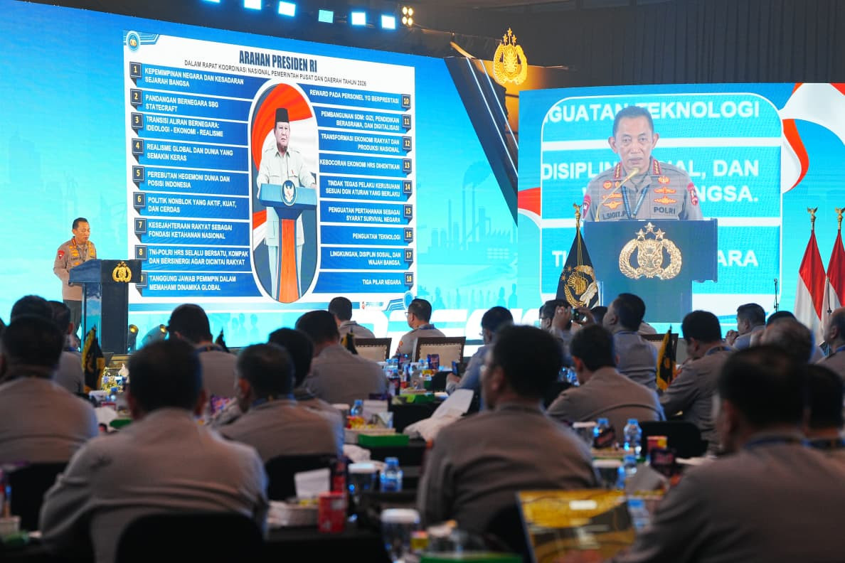 Beri Arahan di Rapim Polri, Kapolri Tegaskan Dukung-Kawal Penuh Program Pemerintah