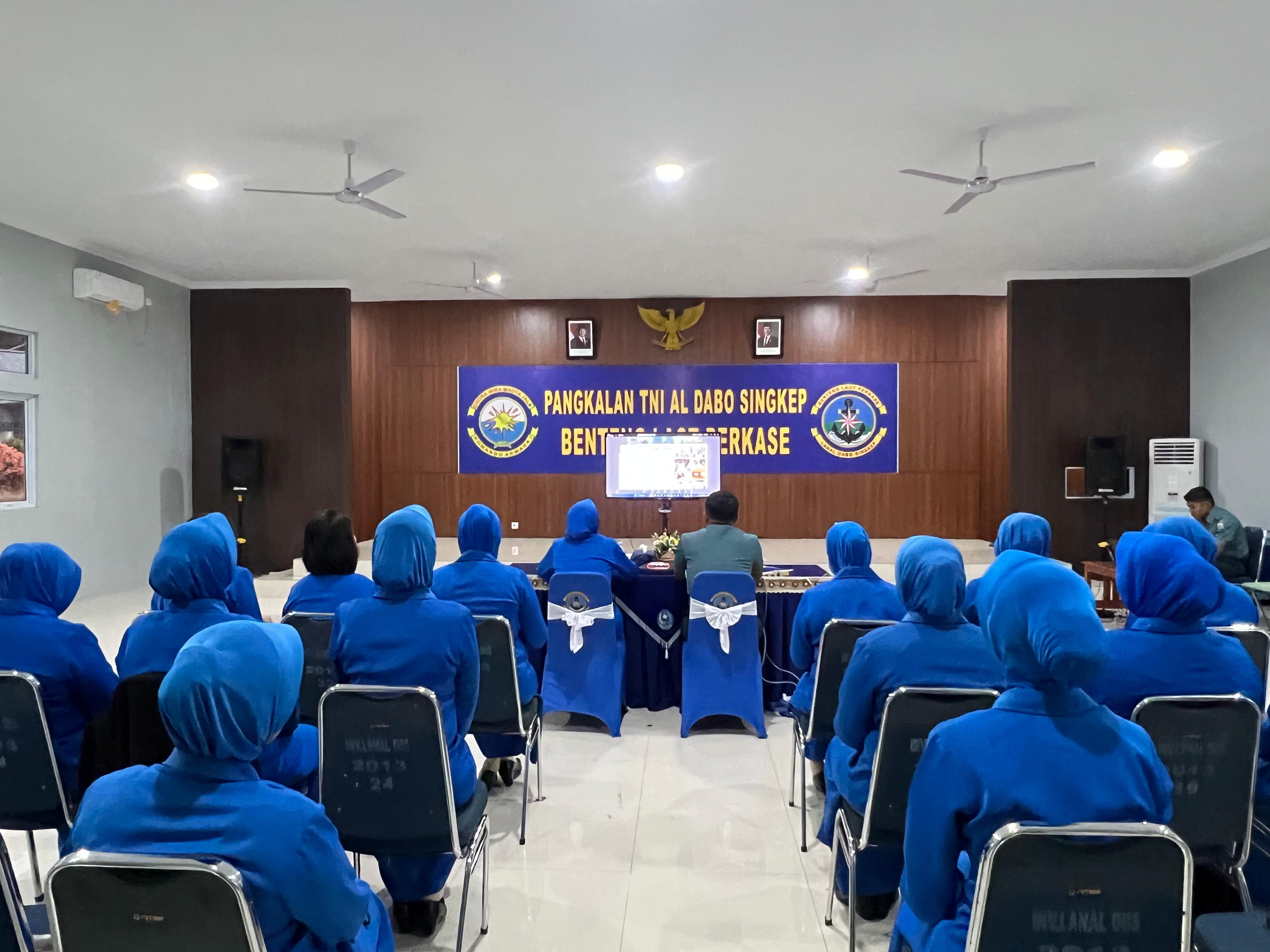 Komandan Lanal Dabo Singkep Hadiri Tatap Muka Pembina Utama Dengan Anggota Jalasenastri Dalam Rangka HUT Ke-79 Jalasenastri