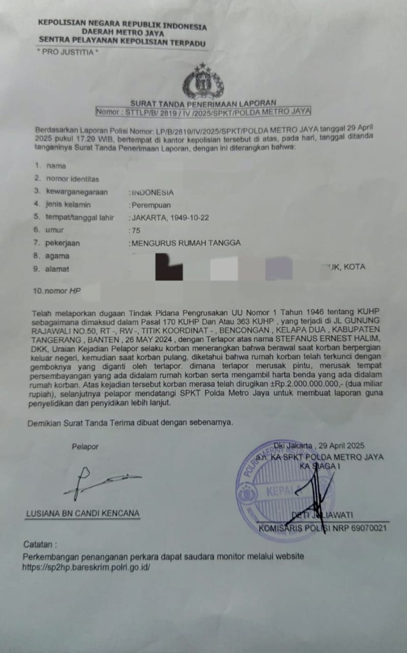 Oma Lusiana Laporkan E Kepolisi, Dinilai Perbuatannya Tindakan Premanisme