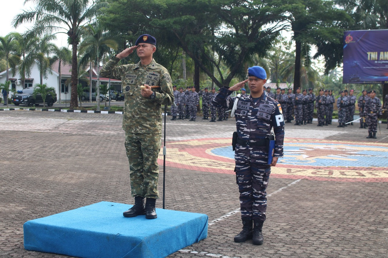 Semangat Kebangsaan, Lanal Bengkulu Gelar Upacara Bendera 17 an