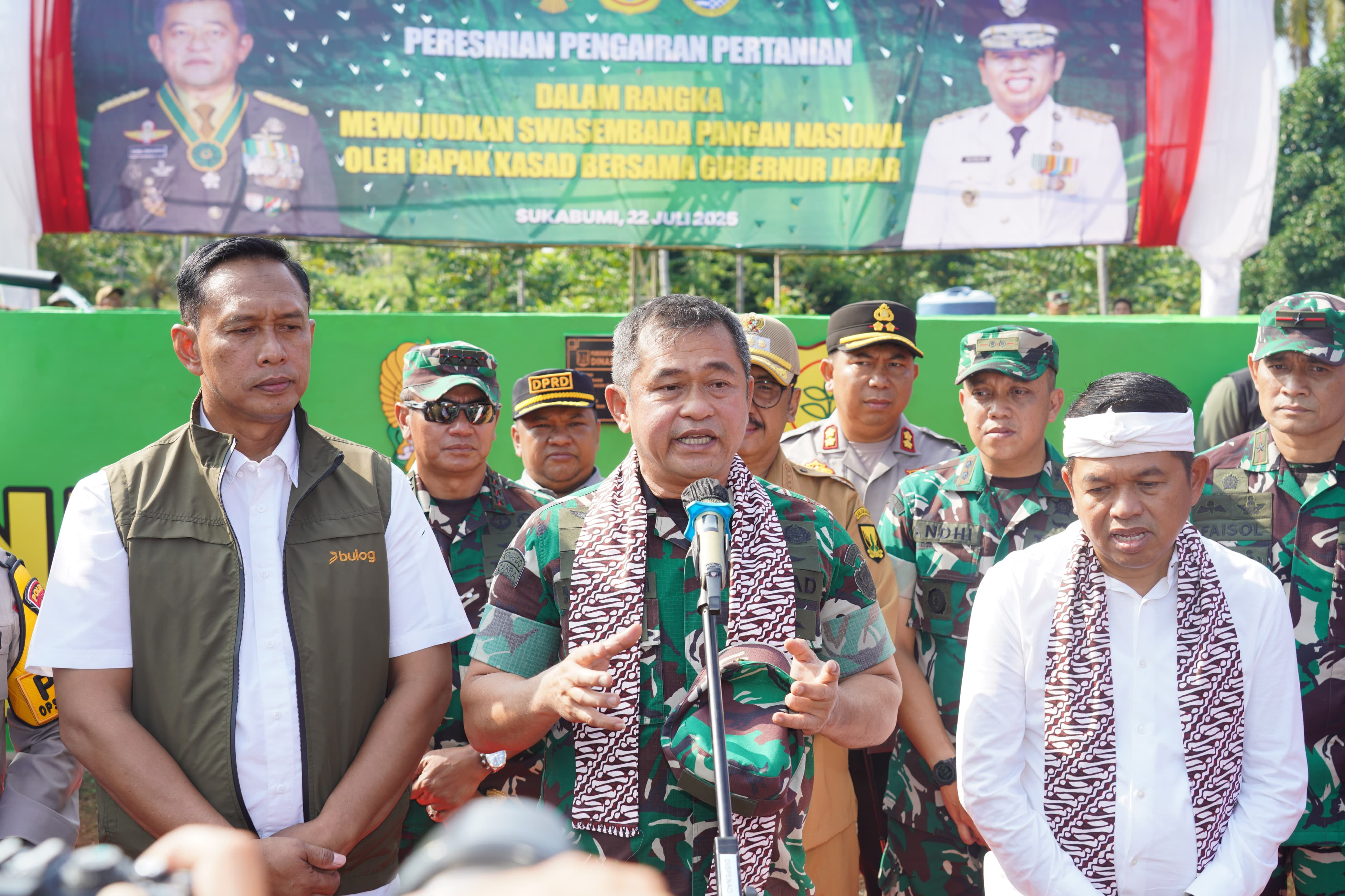 Hadirkan Air, TNI AD Hidupkan 424 Hektar Sawah Warga Sukabumi