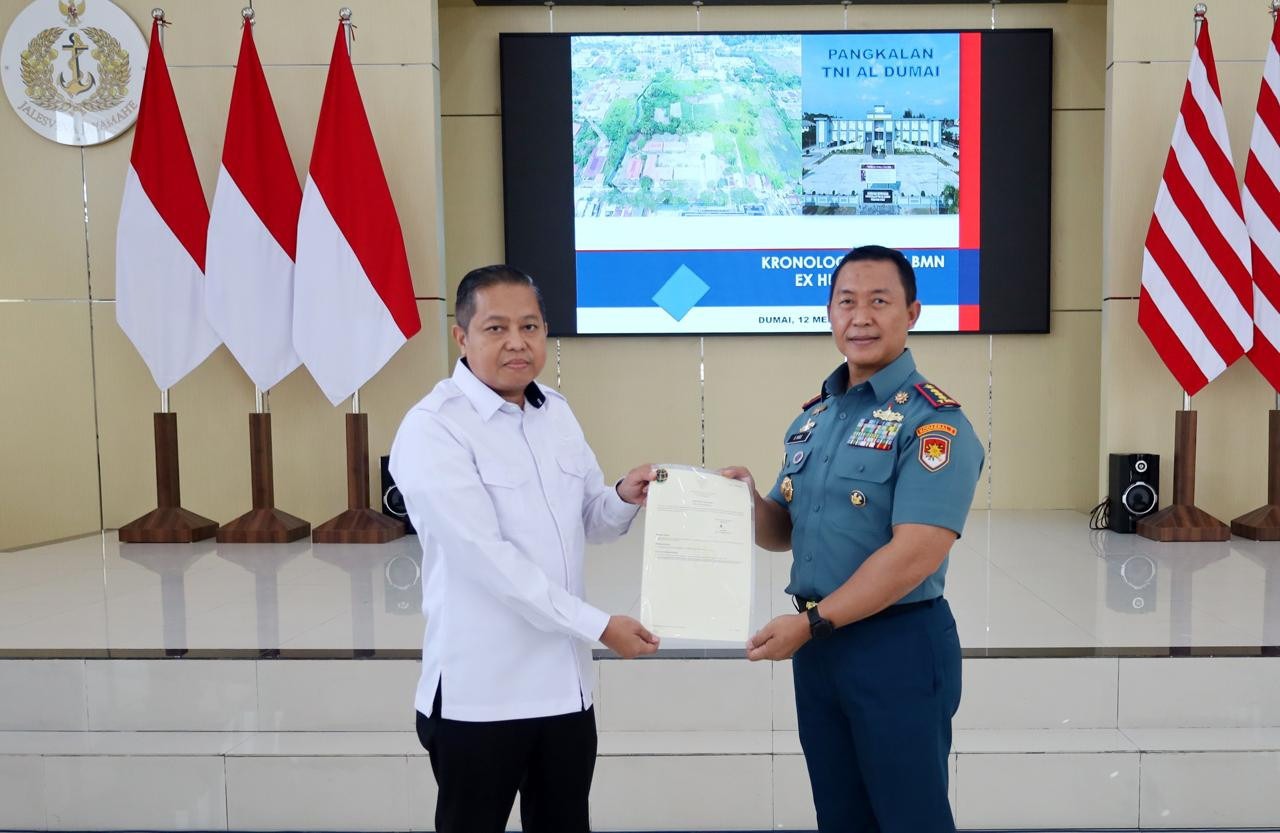 Lanal Dumai Gelar Sosialisasi Pengalihan Status Tanah BMN Ex Hulu Migas Bersama Instansi Terkait