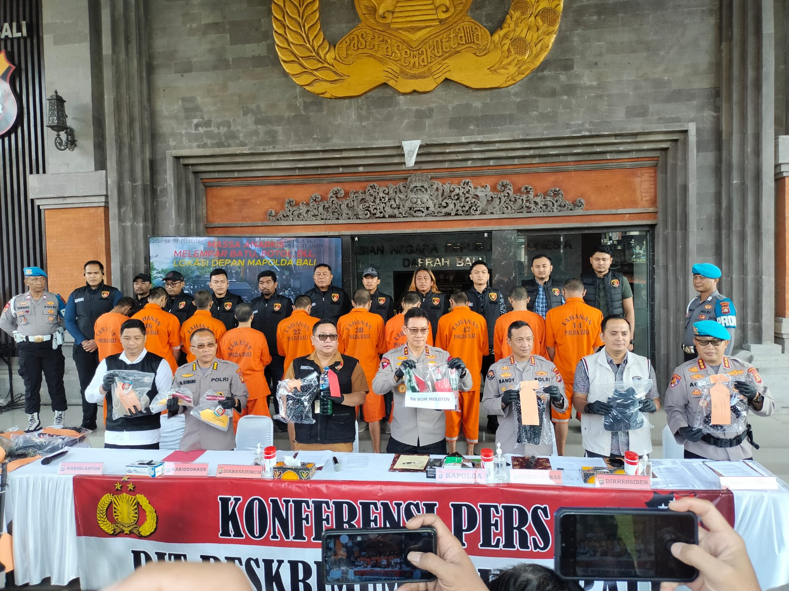 Unras Anarkis 30 Agustus Polda Bali Tetapkan 14 Orang Tersangka