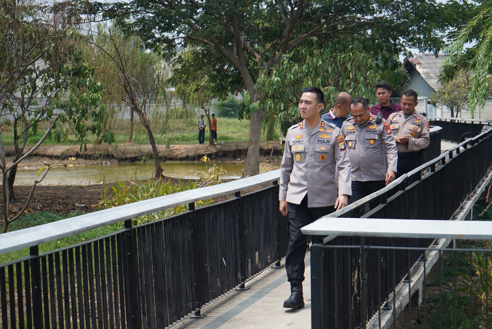 Wakapolres Metro Jakut Pengecekan Kesiapan Renovasi SD Kemala Bhayangkari 1 Rorotan