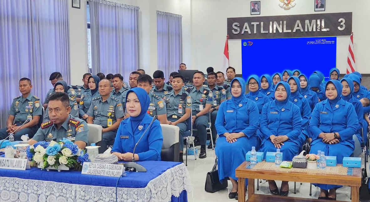 Sambut HUT Ke-79 Jalasenastri, Komandan Satlinlamil 3 dan Ketua Cabang 4 Gabungan Jalasenastri Kolinlamil Ikuti Tatap Muka Pembina Utama Dengan Anggota Jalasenastri