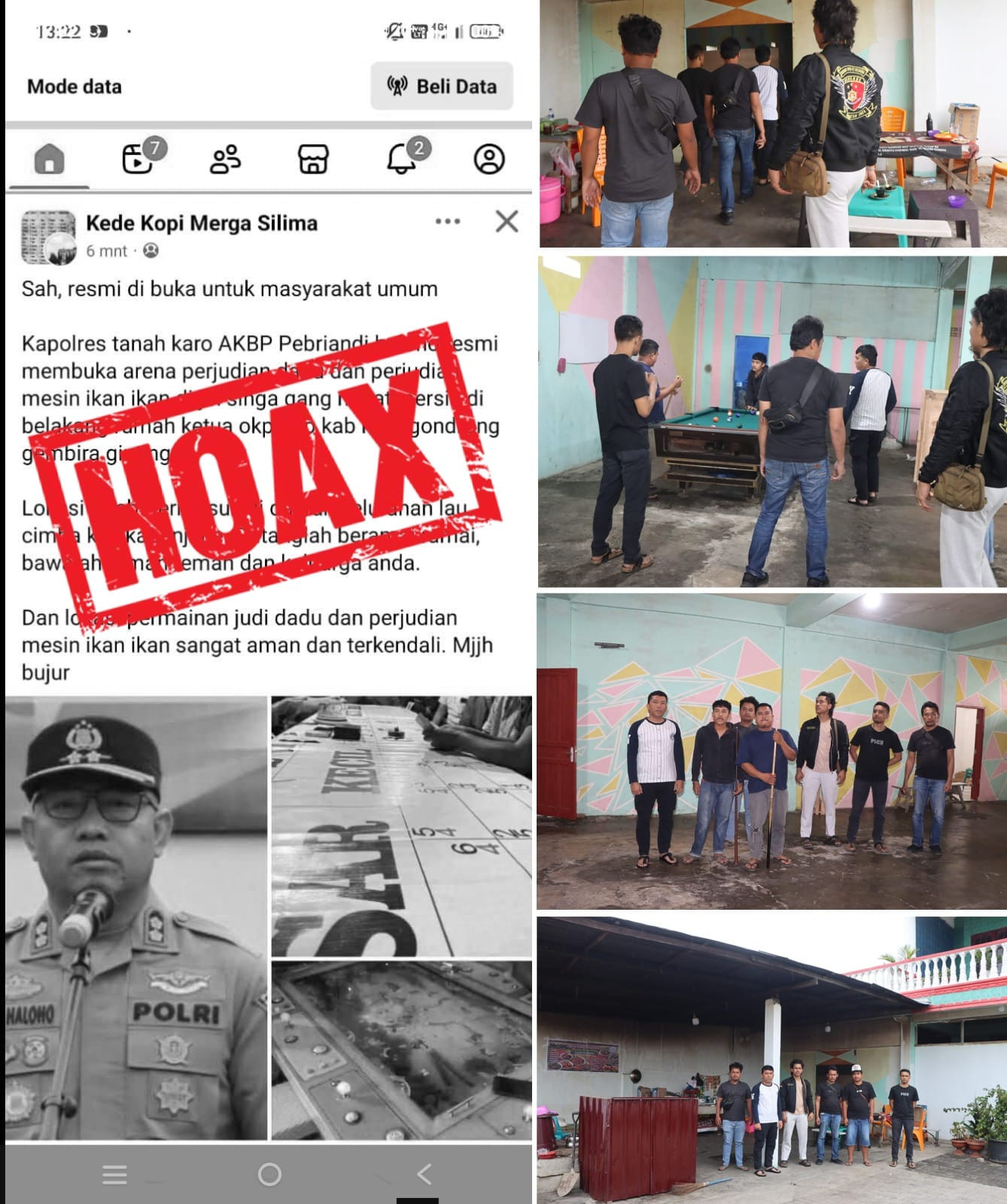 Polres Tanah Karo Cek Laporan Dugaan Perjudian di Lau Cimba, Tidak Ditemukan Aktivitas Judi