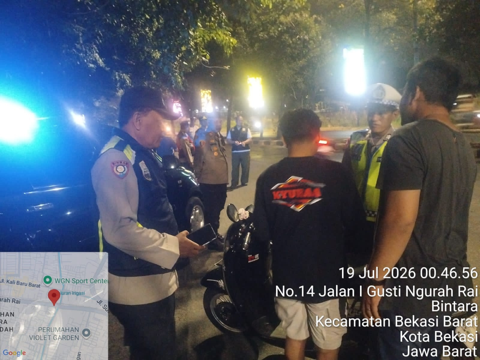 Jaga Jakarta On The Spot Kapolsek Bekasi Barat Gelar Razia Stasioner dan Patroli Berikan Rasa Aman Masyarakat
