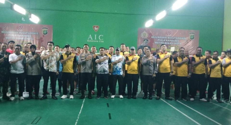 Kejuaraan Bulutangkis Piala Kapolres Metro Bekasi Kota meriahkan HUT Bhayangkara ke-79