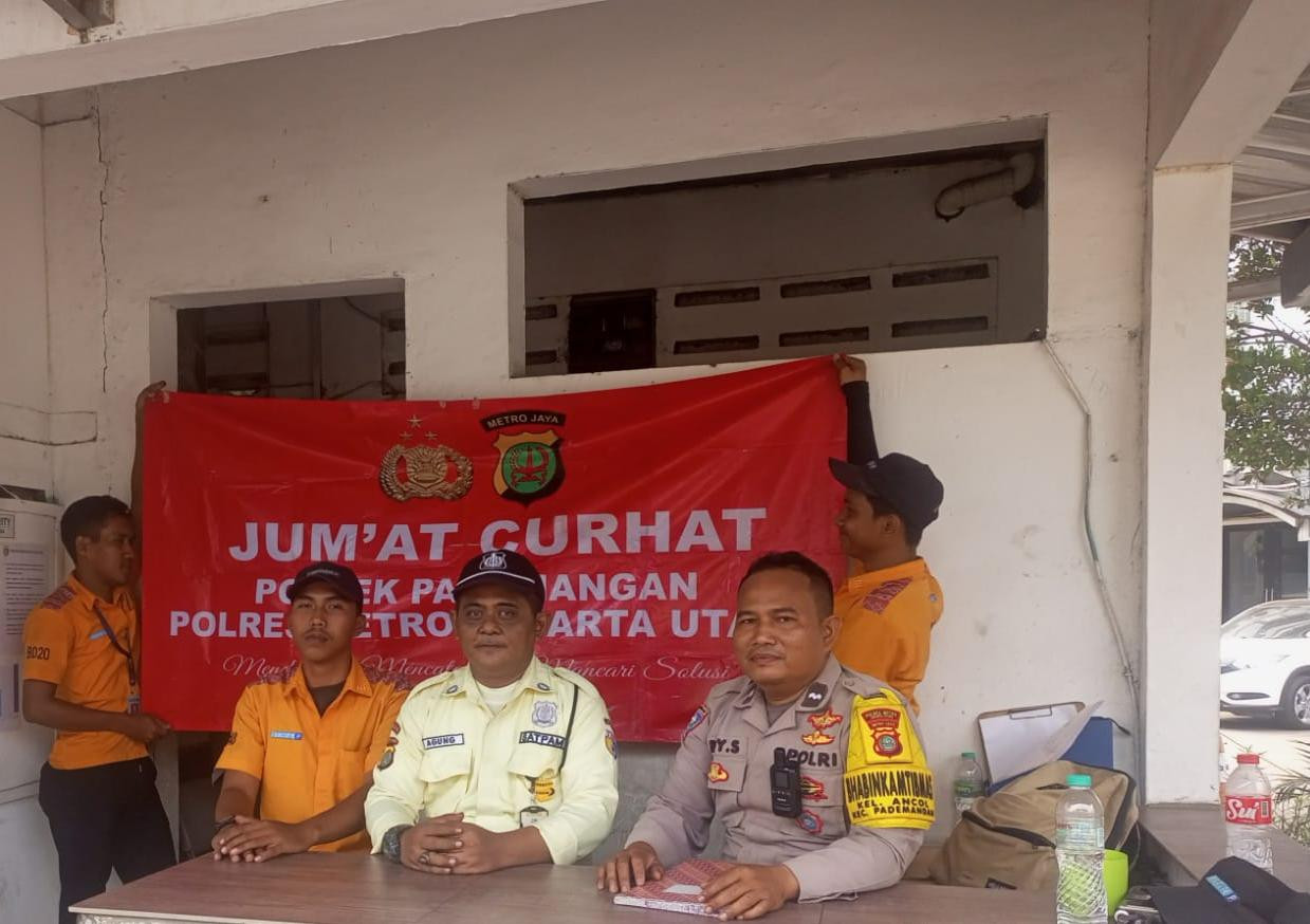 Polsek Pademangan Gelar Jum’at Curhat di Lodan Center, Ajak Warga Aktif Jaga Kamtibmas