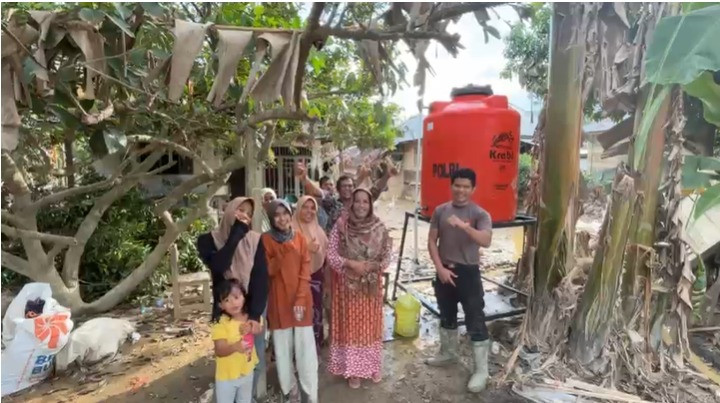 Polri Percepat Pemulihan Aceh Tamiang, 177 Titik Sumur Bor Air Bersih Aktif dari Target 300