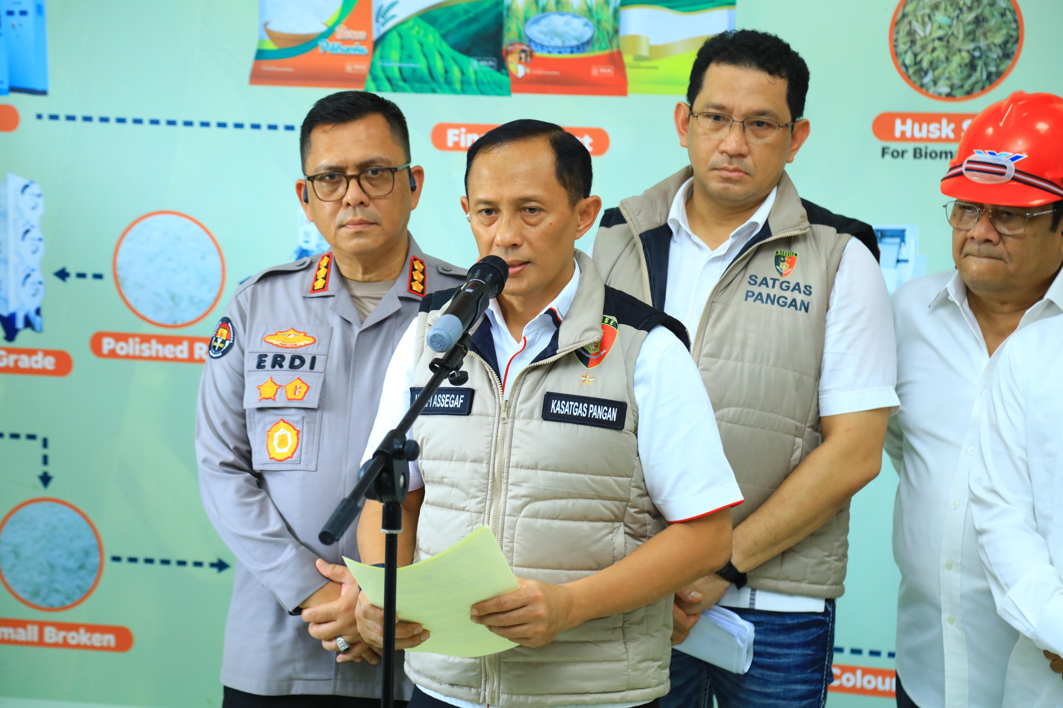 Rekonstruksi Produksi Beras PT Padi Indonesia Maju, Satgas Pangan Polri Temukan Pelanggaran Standar Mutu