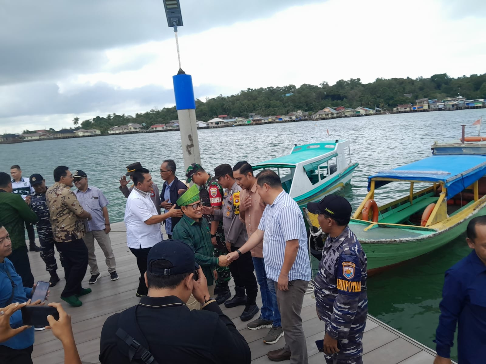 Posbinpotmar Pulau Penyengat Lanal Bintan Turut Menyambut Menteri Kordinator Bidang Pemberdayaan Manusia