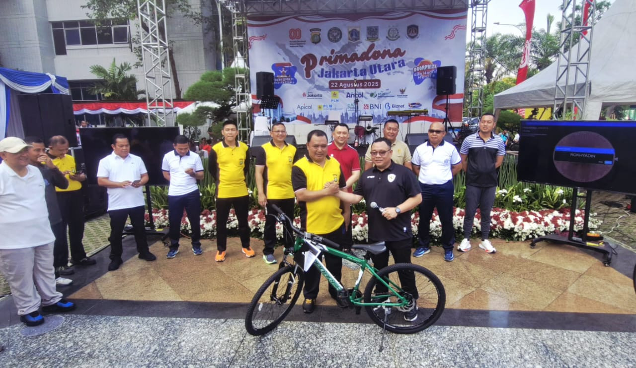 Kapolres Kepulauan Seribu Hadiri Senam Pagi KORPRI PRIMADONA Bersama Forkopimko Jakarta Utara Plus
