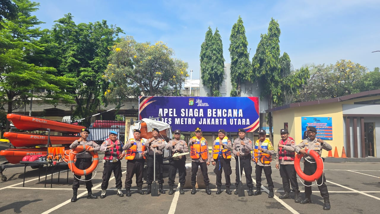 Polres Metro Jakarta Utara Gelar Apel Siaga Bencana 2025, Pastikan Kesiapan Personel dan Peralatan Hadapi Musim Hujan