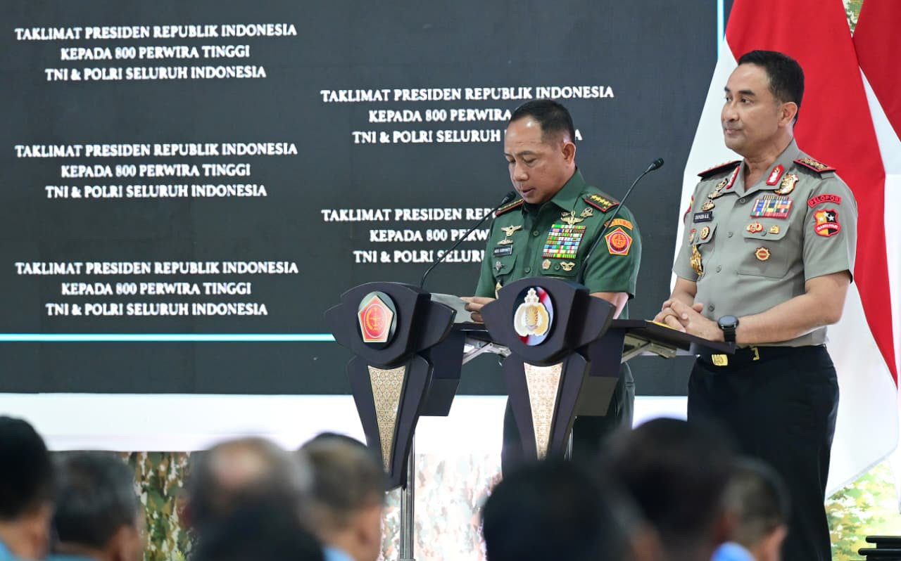 Panglima TNI Hadiri Taklimat Presiden, 800 Pati TNI-Polri Satukan Visi