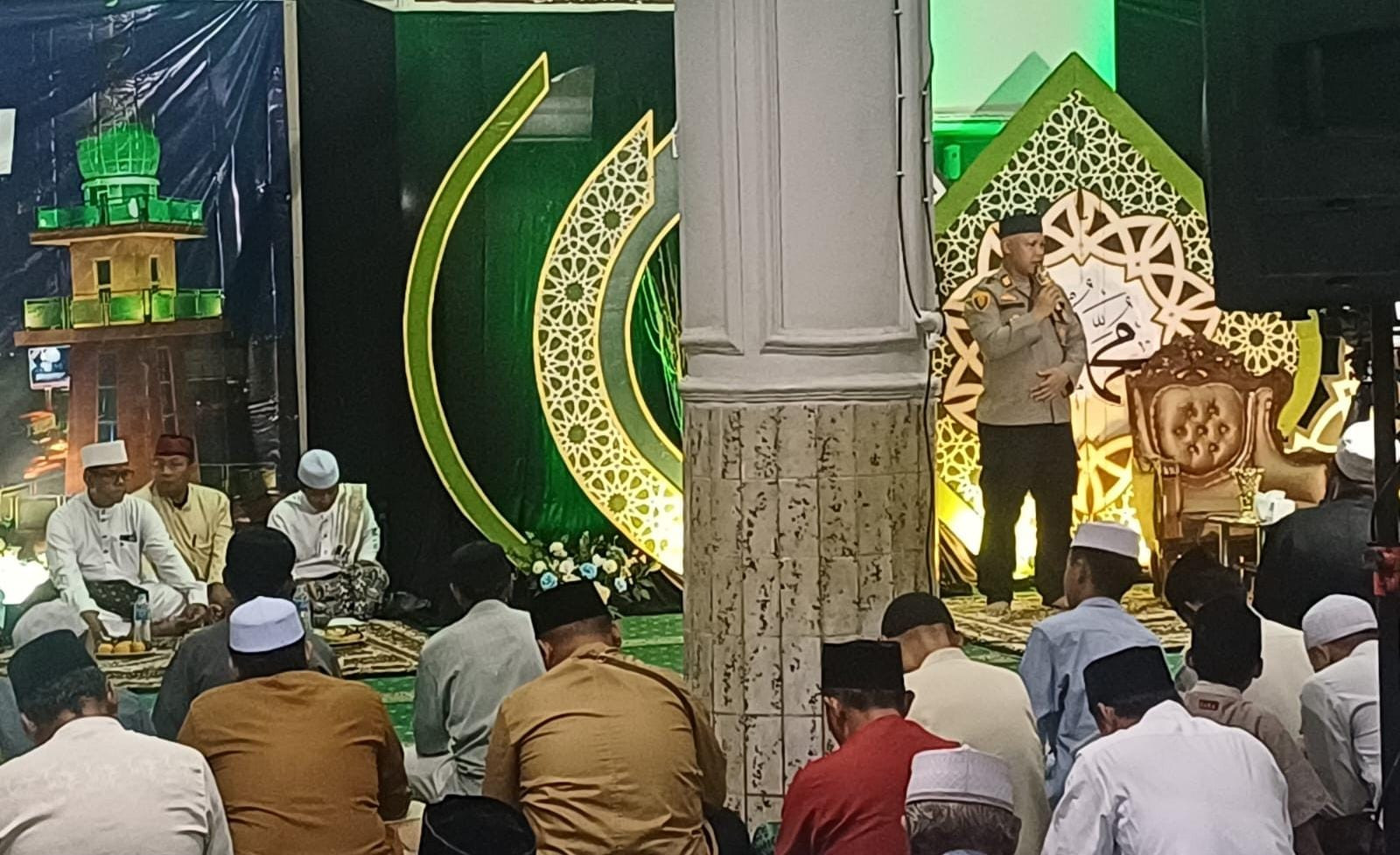 Kapolsek Bekasi Barat Menghadiri Maulid Nabi Muhammad SAW Masjid An Nur