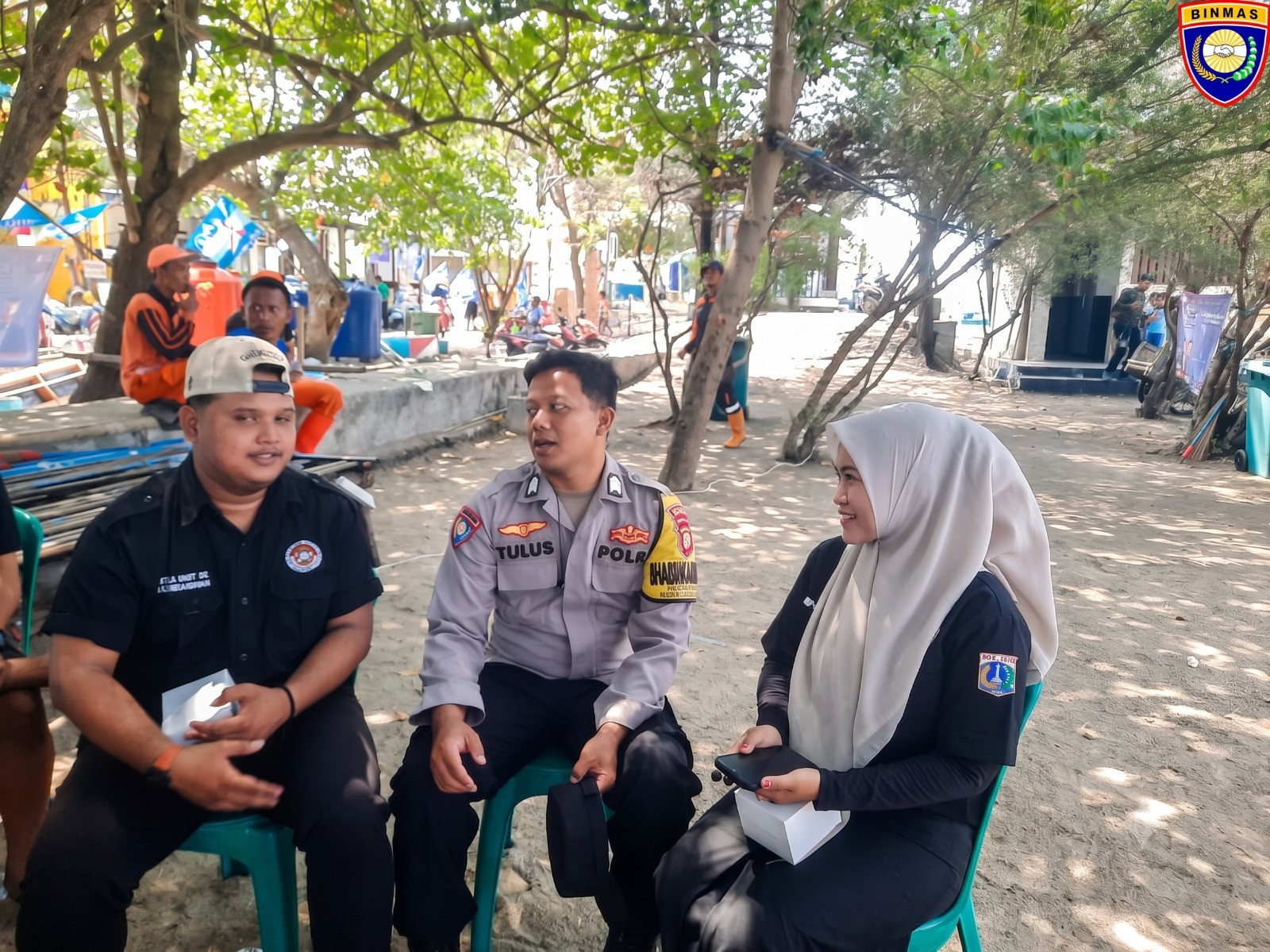 Jakarta On The Spot di Pulau Lancang, Bhabinkamtibmas Ajak Warga Manfaatkan Layanan Polri 110