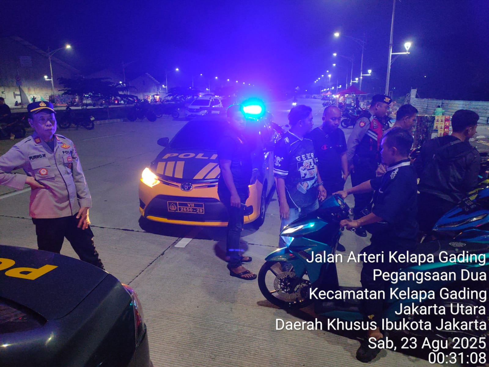 Polisi Gelar Razia Malam di Kelapa Gading, 7 Motor Knalpot Brong Diamankan