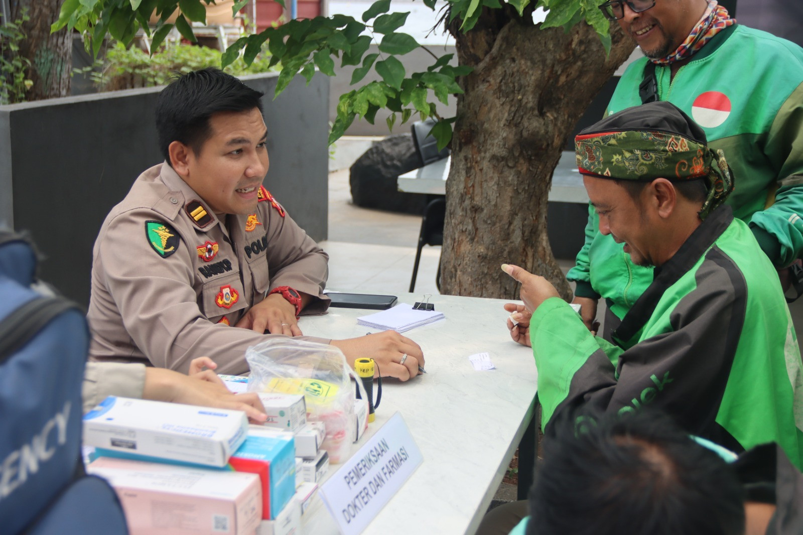 Polres Kepulauan Seribu Gelar Pemeriksaan Kesehatan Gratis untuk Ojol