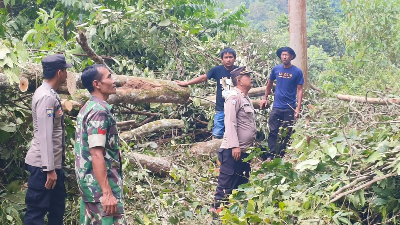 Danramil Peunaron Pimpin Koordinasi Penanganan Longsor, Babinsa Siap di Garis Depan